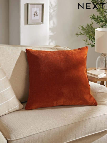 Burnt Orange 59 x 59cm Soft Velour Cushion (M97667) | € 16