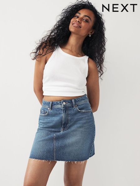 Mid Blue Hourglass Denim Mini Skirt (M97984) | €13