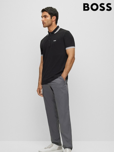 BOSS Black/Grey Pallas 100% Cotton Polo Shirt (M98138) | €126