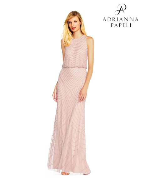 Adrianna Papell Beaded Halter Gown (M98159) | €329