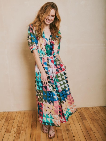 Ophelia and Indigo Multi Cici Geo Dress (M98226) | €114