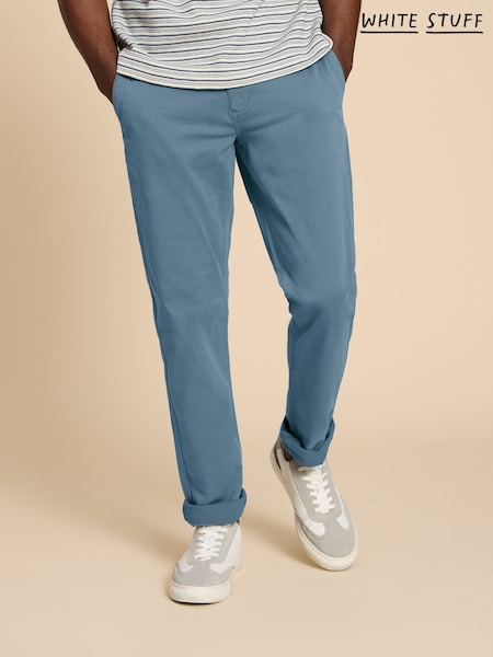 Голубой - White Stuff Sutton Organic Chino Trousers (M98701) | €35