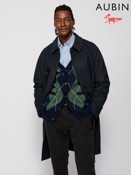 Aubin Blue Turville Wool Overcoat (M99748) | €565