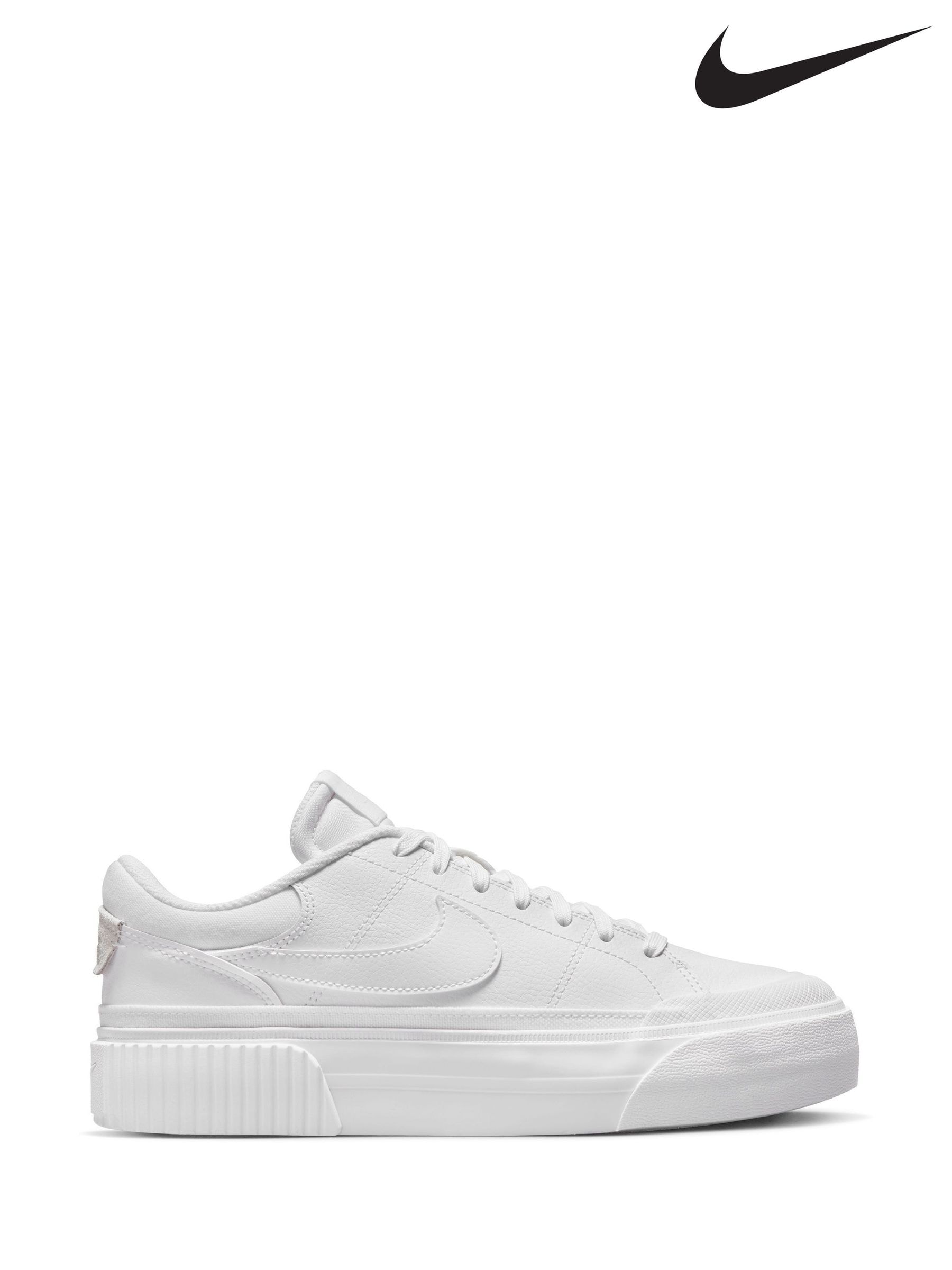 Nike white leather trainers womens hot sale