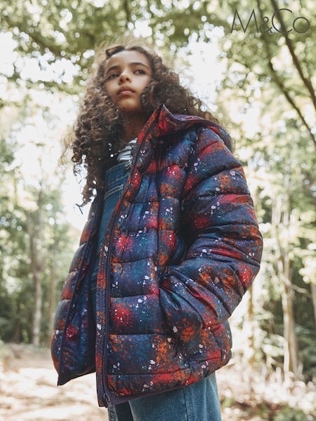 M&Co Purple Galaxy Print Coat (MP3841) | €13.50 - €15.50
