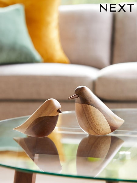 Brown Artisan Wooden Bird Ornament (N00053) | €11 - €12