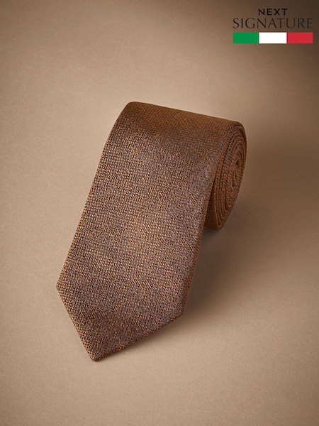 Bronze Brown Signature Made In Italy Tie (N00348) | €33