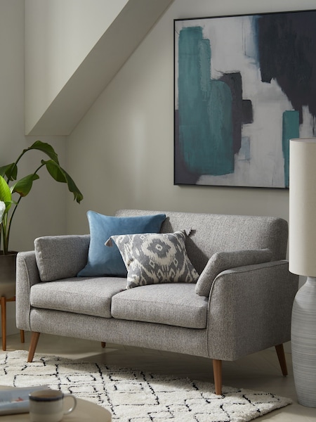 Tailored Chenille Mid Grey Mila Compact 2 Seater Sofa In A Box (N00728) | €580