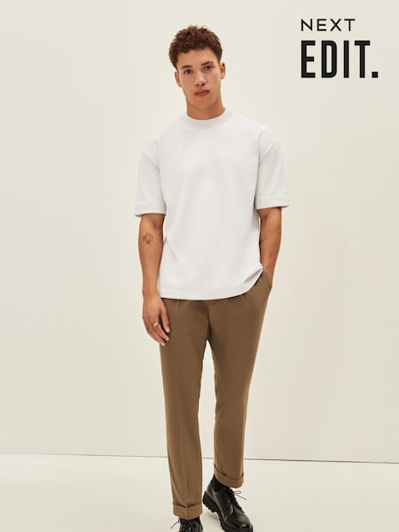 White Relaxed Fit Smart Soft Touch Heavyweight T-Shirt (N00996) | €9