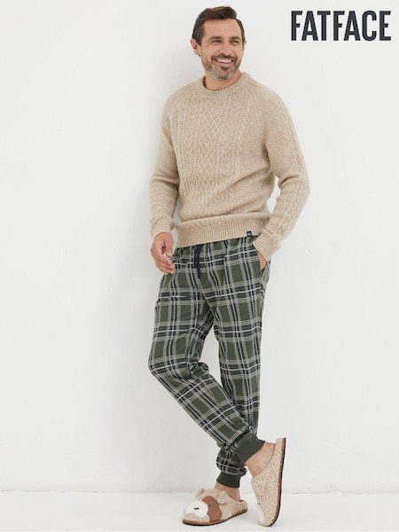 FatFace Green Kemble Cuffed Lounge Pyjamas (N01006) | €24