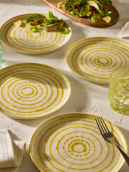 Set of 4 Yellow Almeria Side Plates (N01132) | €12.50
