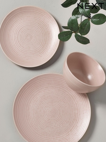 12 Piece Pink Bronx Dinner Set (N01138) | € 63