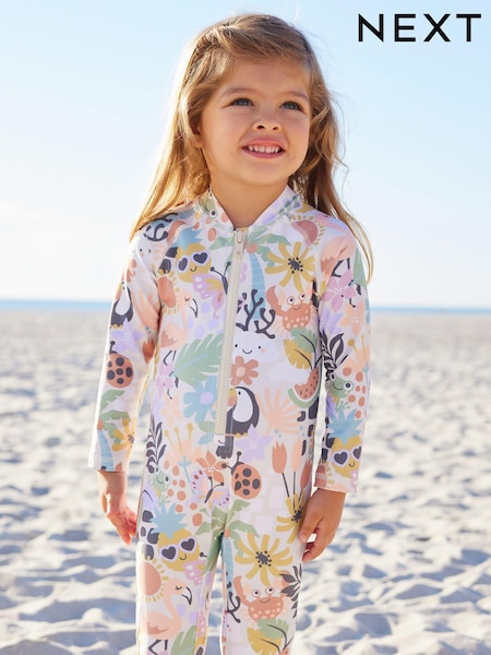 Lilac Purple Long leg Sunsafe Swimsuit (3mths-8yrs) (N01195) | €14 - €16