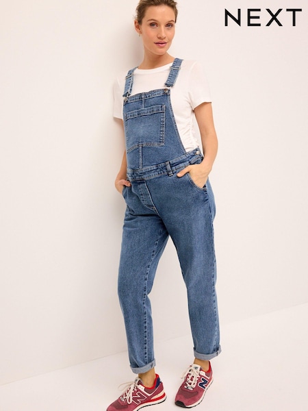 Умеренный синий - Maternity Denim Dungarees (N01225) | €26