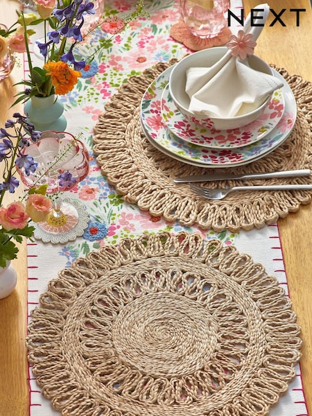 Set of 2 Jute Woven Placemats (N01277) | ‏65 د.إ.‏
