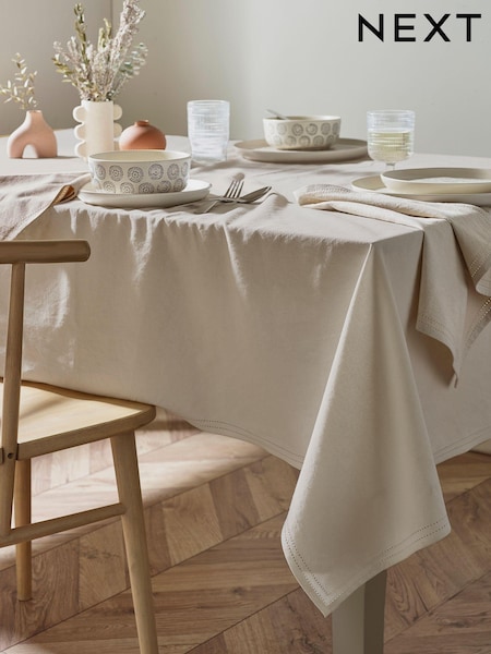 Natural Linen Look 100% Cotton Table Cloth (N01282) | €31 - €40