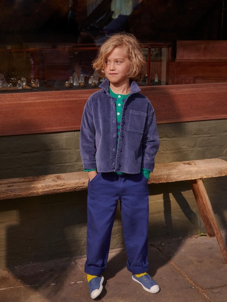 Boden Blue Canvas Camo Trousers (N01355) | €22 - €26