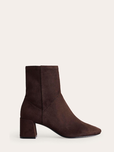 Boden Dark Brown Stretch Ankle Boots (N01358) | €70