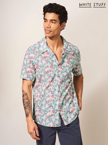 White Stuff White Pomegranate Printed Shirt (N01386) | €27