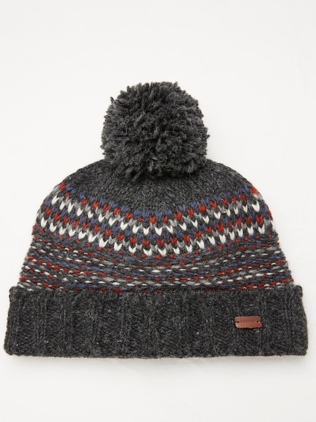 FatFace Grey Jack Textured Bobble Hat (N01957) | €14.50