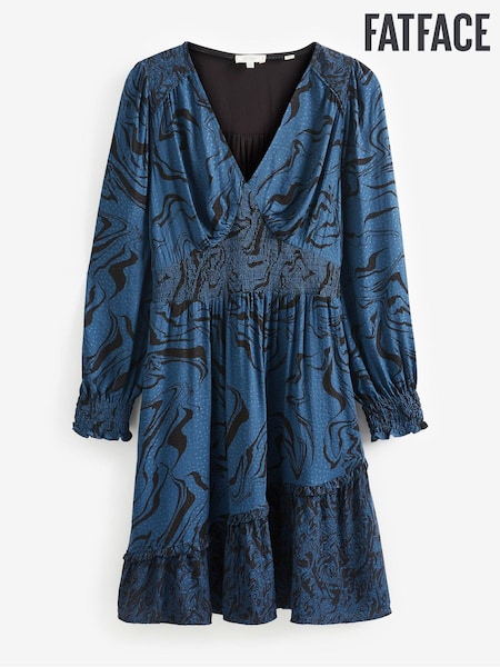 FatFace Blue Farah Marble Dress (N01962) | €43.50