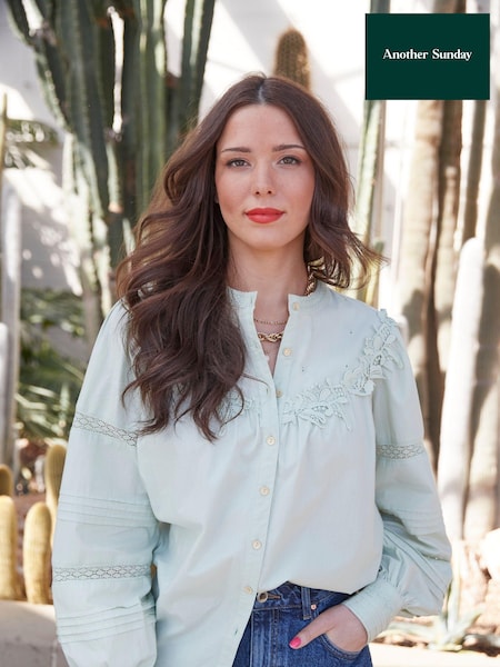 Another Sunday Long Sleeved Blouse With Lace Detail (N01986) | €21.50