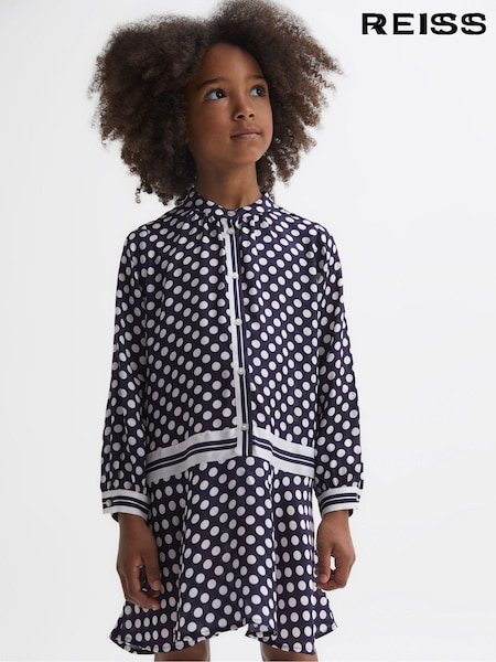 Reiss Alex Polka Dot Long Sleeve Dress (N01996) | 85 €