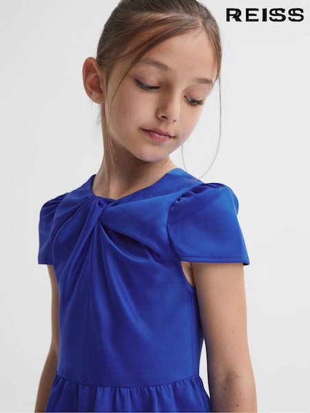 Reiss Blue Maria 4-9 yrs Knot Detail Dress (N02001) | AED504