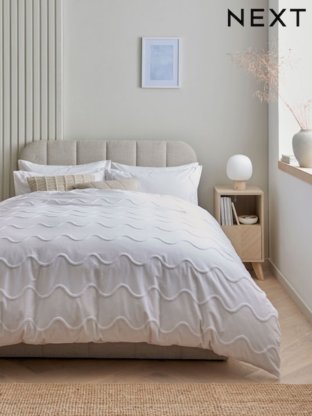 Tufted Wave 100% Cotton Duvet Cover and Pillowcase Set (N02030) | €27 - €51