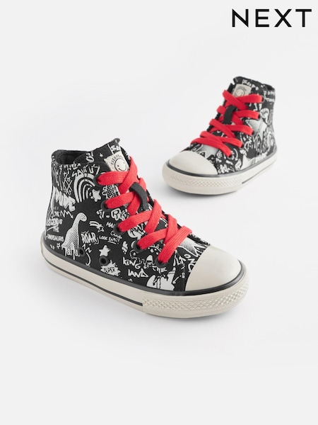 Črno-bela Graffiti - Bump Toe Boots With Zip Fastening (N02125) | € 15 - € 18