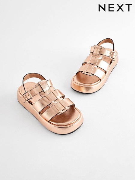 Rose Gold Chunky Gladiator Sandals (N02147) | €12 - €13.50