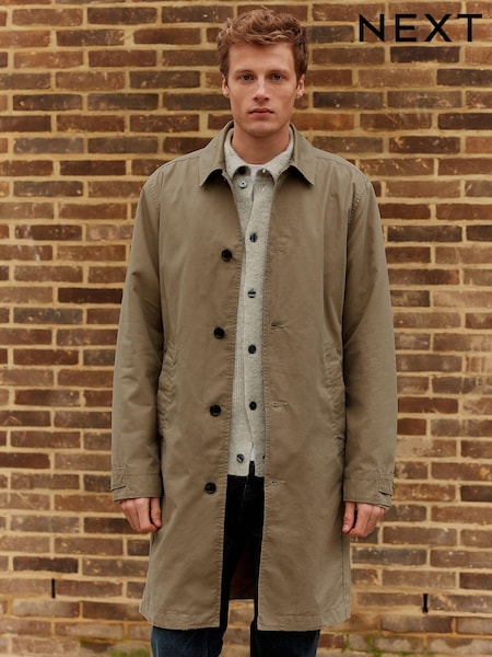 Neutral Mid-Length Button Trench Coat (N02158) | €29