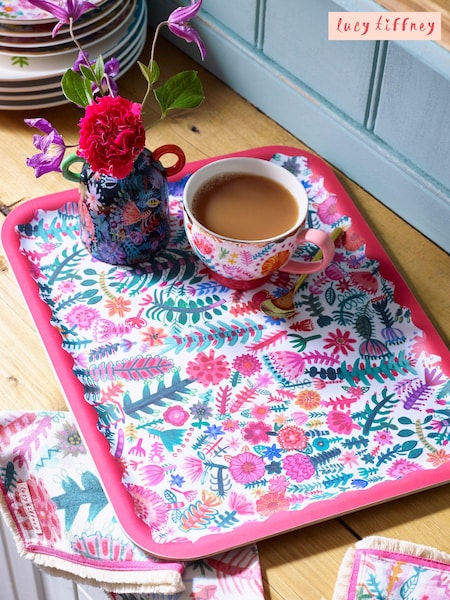 Lucy Tiffney Wood Veneer Tray with Anti Slip Finish (N02182) | €34