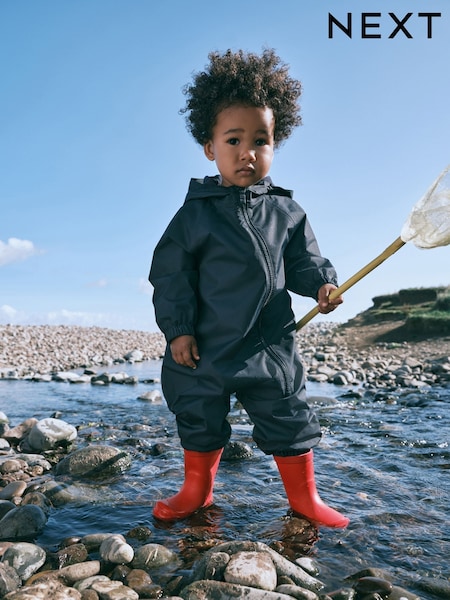 Tmavě modré - Waterproof Fleece Lined Puddlesuit (3mths-7yrs) (N02240) | 835 Kč - 985 Kč