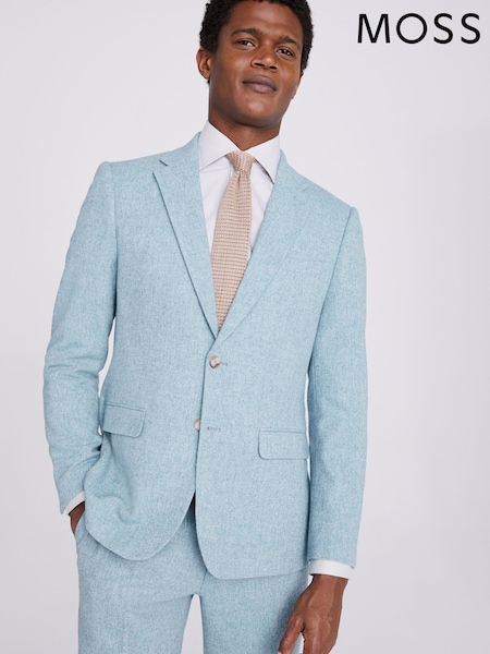 MOSS Slim Fit Blue Donegal Jacket (N02250) | €95