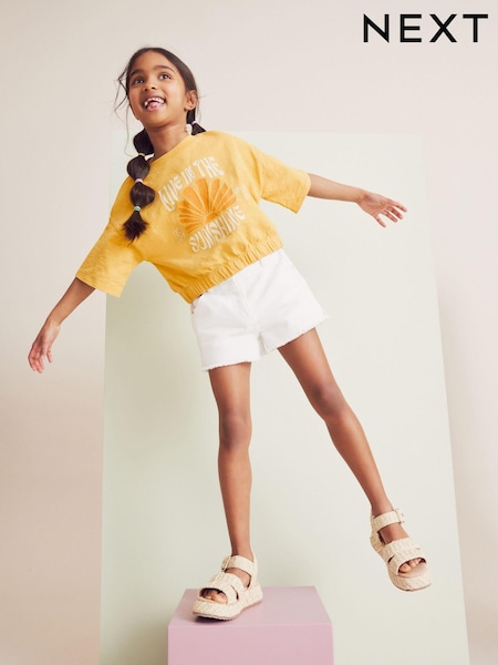 Yellow Sunshine Graphic Boxy T-Shirt (3-16yrs) (N02278) | € 5 - € 8
