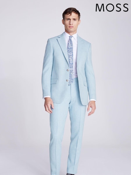 MOSS Blue Tailored Fit Donegal Jacket (N02355) | €83