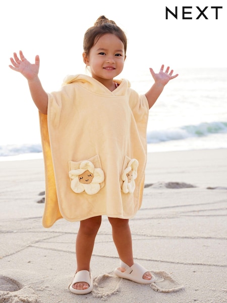 Cream 100% Cotton Towelling Poncho (9mths-10yrs) (N02424) | 69 QAR - 83 QAR