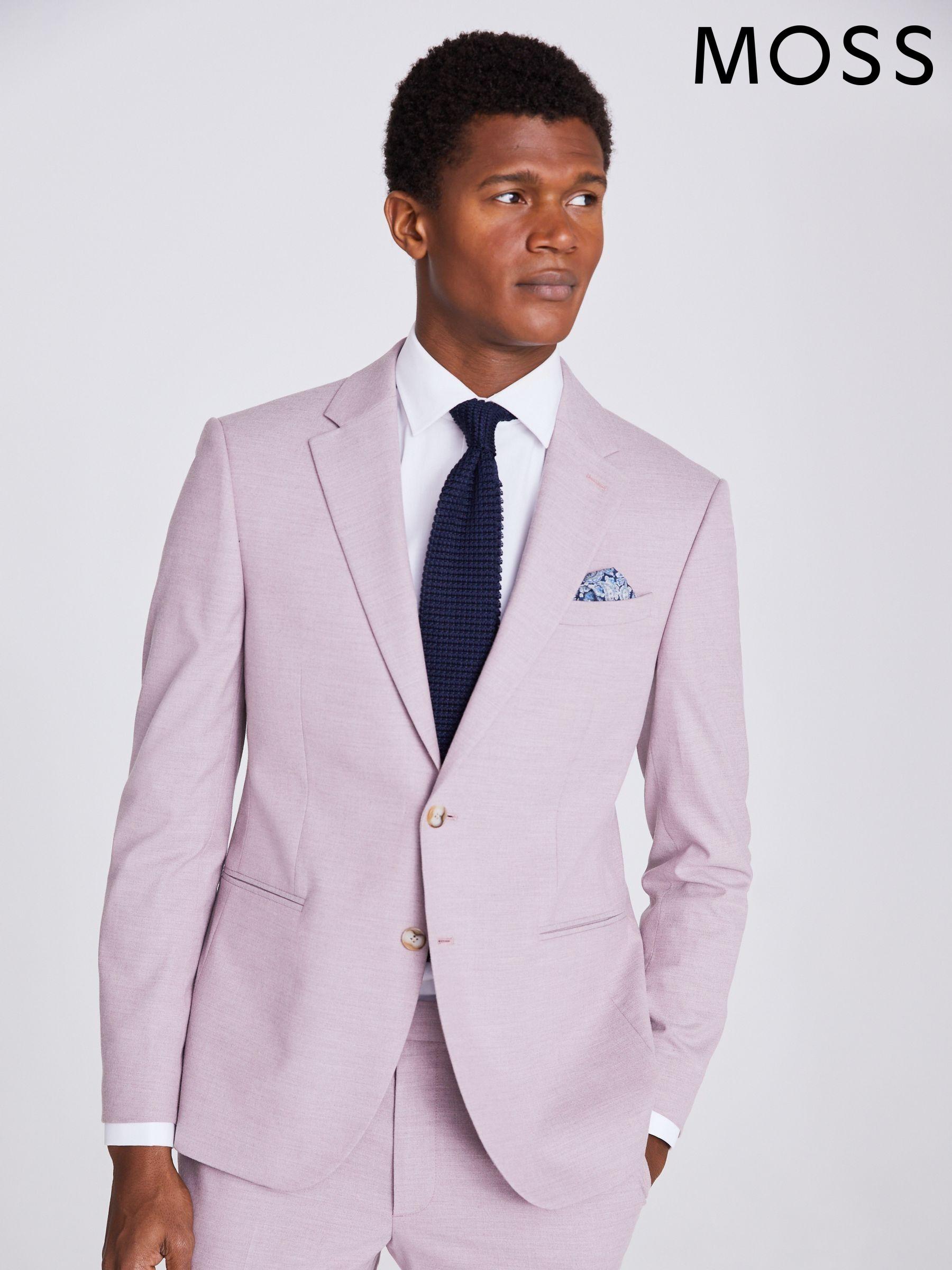 Pink slim fit suit shop