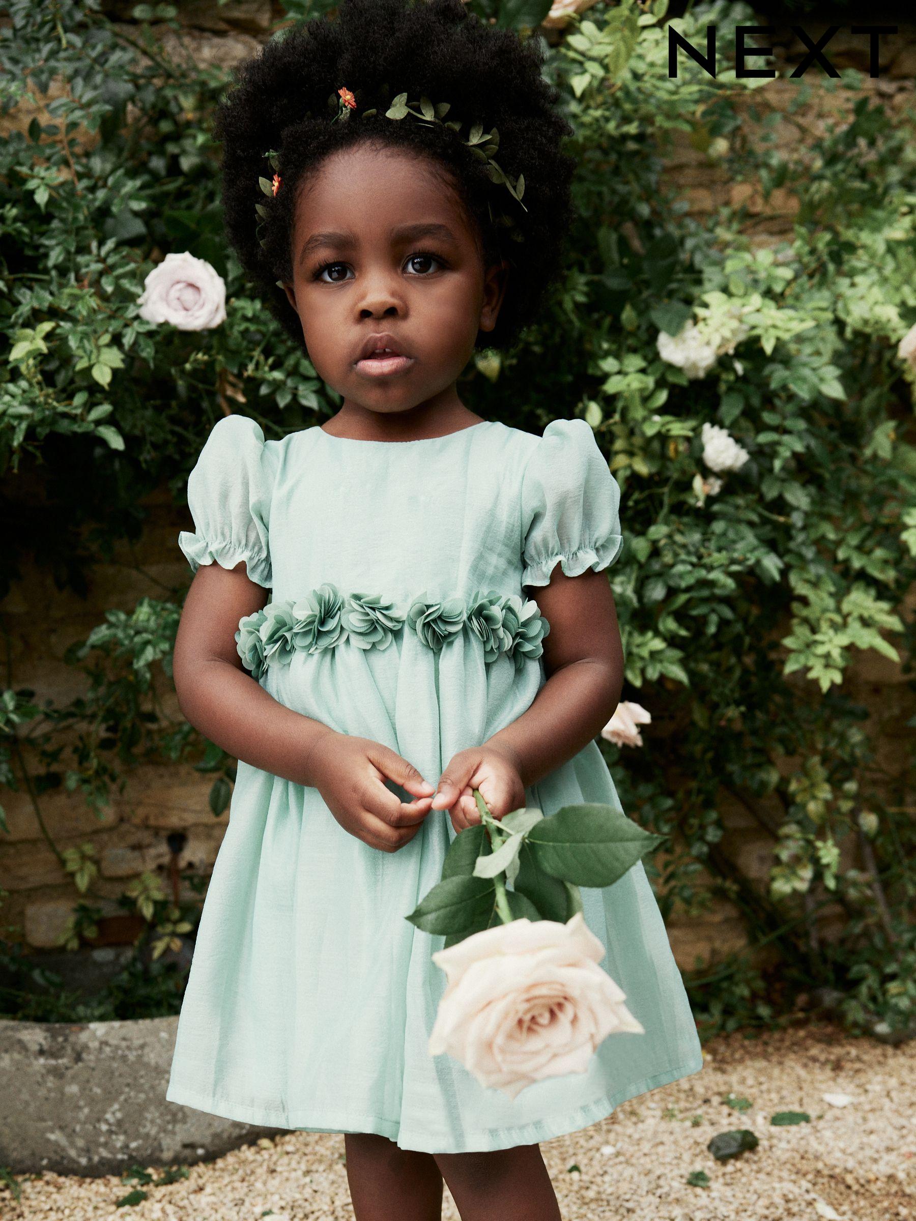 Dresses Green Flower Girl Eid Next Oman