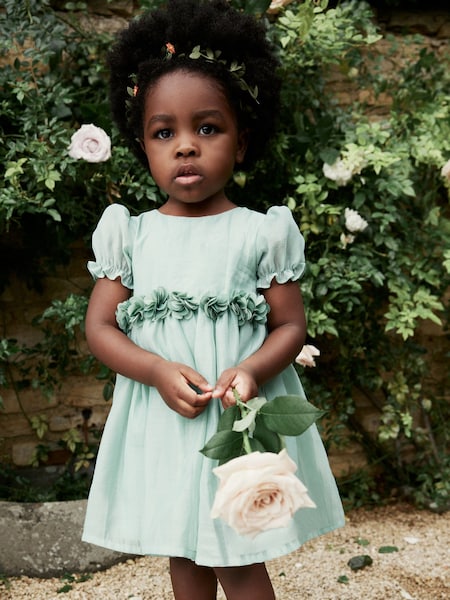 Mint Green Corsage Flower Girl Dress (3mths-8yrs) (N02855) | € 15 - € 20