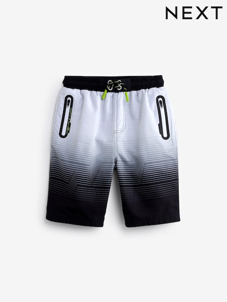 Schwarz/Weiß - Board Swim Shorts (3-16yrs) (N04364) | 5 € - 7 €