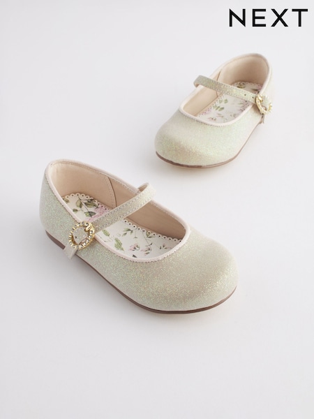 Ivory Gold Standard Fit (F) Bridesmaid Occasion Mary Jane Shoes (N04387) | 56 QAR - 62 QAR