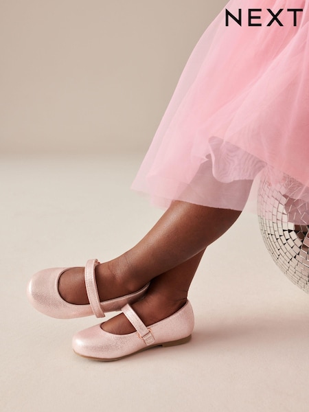 Pink Standard Fit (F) Mary Jane Touch Fastening Occasion Shoes (N04510) | 84 QAR - 99 QAR