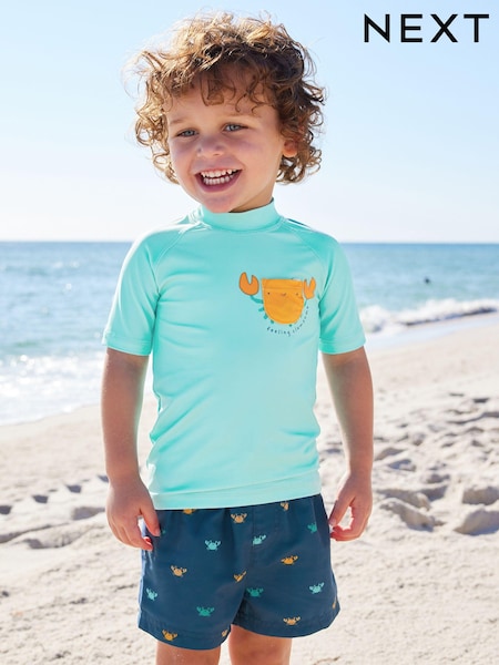 Blau/Krabbe - Sunsafe Top and Shorts Set (3mths-7yrs) (N04686) | 14 € - 18 €