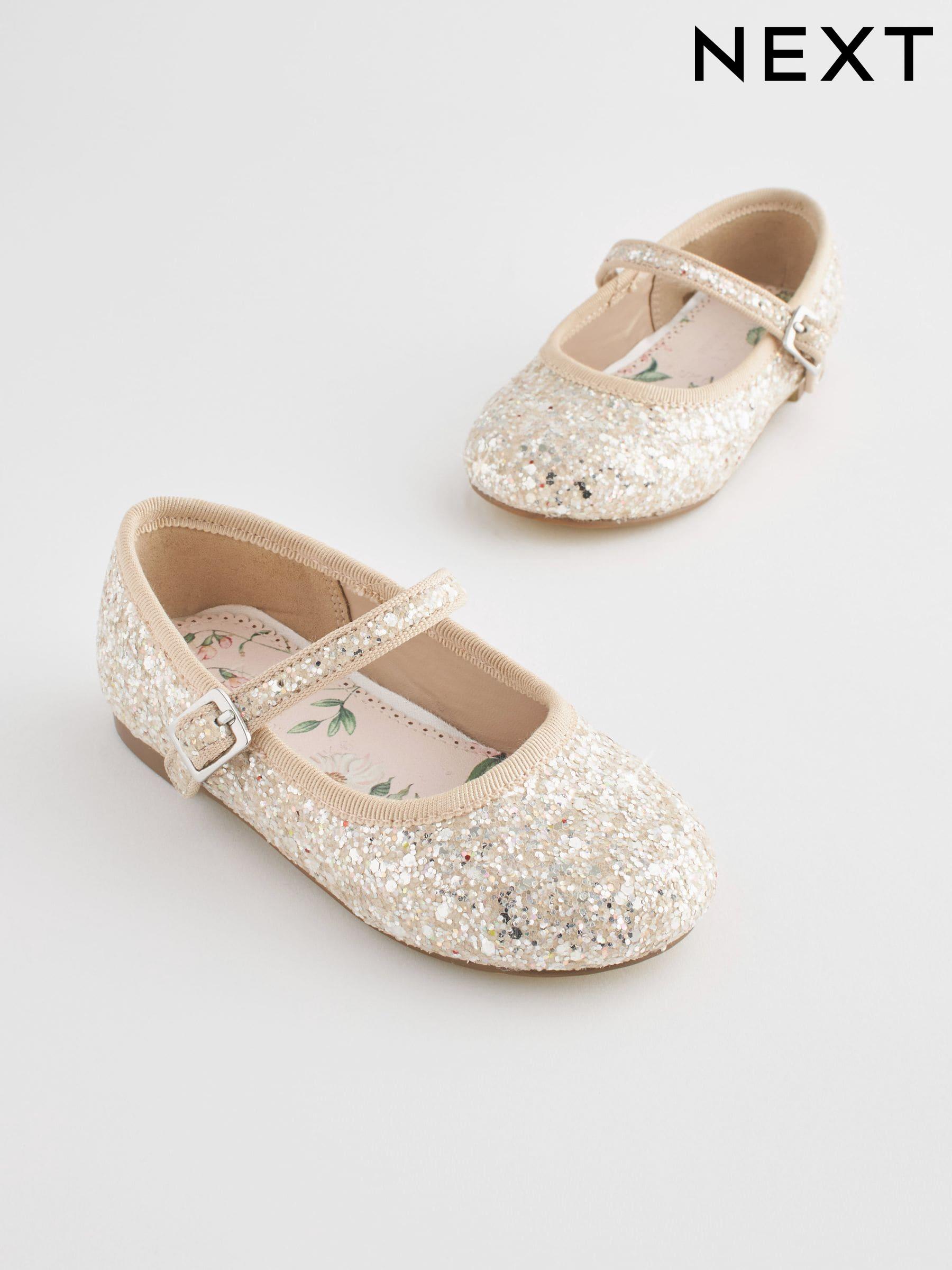 Girls Occasion Shoes Metallic Glitter Occasion Shoes Next