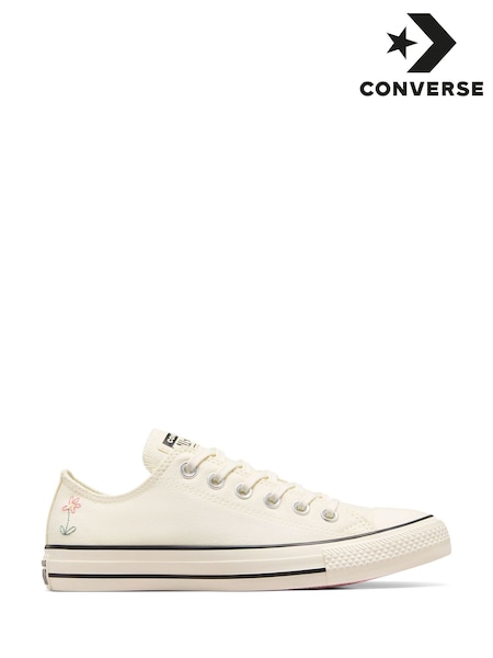 Converse Cream Chuck Taylor All Star Ox Trainers (N04829) | AED189