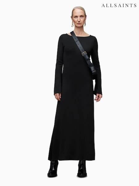 AllSaints Black Carolina Dress (N04864) | 344 QAR