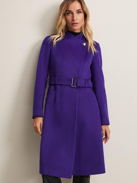 Phase Eight Purple Susanna Wool Coat (N04903) | €133