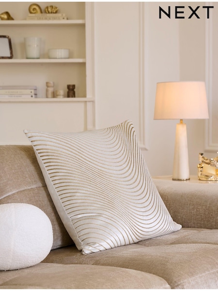 Champagne Gold 59 x 59cm Velvet Curve 59 x 59cm Cushion (N04943) | €31 - €35